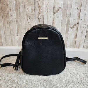 Women's Jennifer Lopez Black Faux Leather Backpack